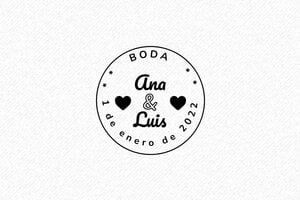 Sellos de Boda  - Sello de madera Otypo o3030 - undefined - encre black - es-boda05-1747815656269