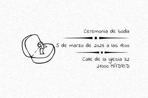 Sellos de Boda  - Sello de madera Otypo 6025 - undefined - encre black - es-boda16-1747815732098