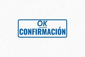 Sellos Comerciales - Sello de Confirmación de Almacén - undefined - encre blue - boîtier noir - es-confirmacion-formal-1747816282796
