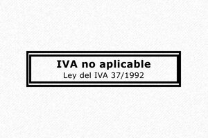 Sello de fórmula "IVA no aplicable - Ley del IVA" - encre black - boîtier noir - es-es-iva01-1747816533699