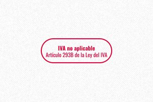 Sello "Sin IVA" 38 x 14 mm - undefined - encre red - boîtier rouge - es-es-mwst02-1747816514871