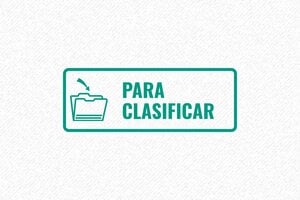 Sellos Comerciales - Sello para Clasificar - undefined - encre green - boîtier noir - es-formalizar-clasificacion-1747816172169