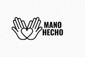 Sellos de Corazón  - Sello Hecho a Mano D - 60x25 mm - undefined - encre black - es-hechoamano03-1747816971327