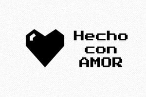 Sellos de Corazón  - Sello Hecho con Amor B - 60x25 mm - undefined - encre black - es-hechoconamor01-1747816954799