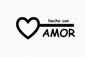 Sellos de Corazón  - Sello Hecho con Amor C - 60x25 mm - undefined - encre black - es-hechoconamor02-1747816961914