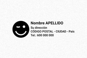 Sellos de Dirección - Sello Trodat Printy 4913 - undefined - encre black - boîtier noir - es-nombre-flo-4913-sonriente-1747815337757