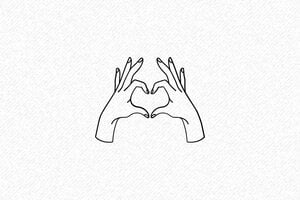 Sellos para Scrapbooking - Sello de Motivo Manos Corazón - undefined - encre black - es-sello-motivo-001-27-1747817163963