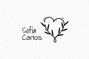 Sellos de Nombre - Sello de boda "Gracias" de madera - undefined - encre black - es-sello-nombre-001-26-1747817351745