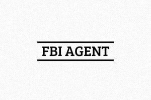 Tampon FBI - Authentifiez vos documents! - 40 x 15 mm - 6 lignes max. - encre black - fbi01