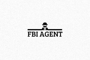 Tampon FBI - Pour les amateurs dintrigue - 40 x 15 mm - 6 lignes max. - encre black - fbi02