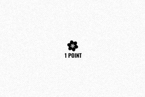 Tampon pour Carte de Fidélité - Trodat Printy 4921 - 12 x 12 mm - 4 lignes max. - encre black - boîtier noir - fidelity-1point-flower