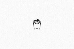 Tampon pour Carte de Fidélité - Trodat Printy 4921 - 12 x 12 mm - 4 lignes max. - encre black - boîtier noir - fidelity-fries