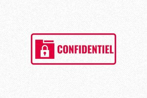 Sécurisez vos Documents : Tampon Confidentiel N - 47 x 18 mm - 7 lignes max. - encre red - boîtier noir - formule-confidentiel2