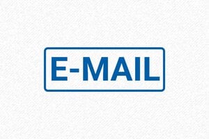 Tampon Encreur E-Mail - 47 x 18 mm - 7 lignes max. - encre blue - boîtier noir - formule-e-mail