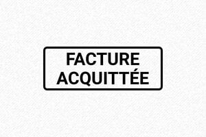 Tampon Facture Acquittée Automatique Trodat - 47 x 18 - 47 x 18 mm - 7 lignes max. - encre black - boîtier noir - formule-facture-acquittee