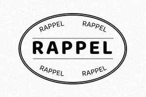 Tampon RAPPEL 60x25mm - Outil Essentiel de Gestion Administrative - 60 x 40 mm - 16 lignes max. - encre black - formule-rappel04