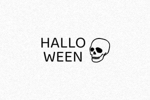 Tampon Fêtes - Petit mais terrifiant : Tampon Halloween 40x15mm! - 40 x 15 mm - 6 lignes max. - encre black - halloween04