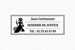 Tampon Huissier - Trodat Printy 4913 - 58 x 22 mm - 8 lignes max. - encre black - boîtier noir - huissier01