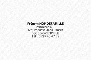 Tampon Infirmier - Trodat Printy 4911 - 38 x 14 mm - 5 lignes max. - encre black - boîtier noir - infirmiere0