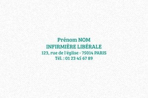 Tampon Infirmier - Trodat Printy 4911 - 38 x 14 mm - 5 lignes max. - encre green - boîtier noir - infirmiere06