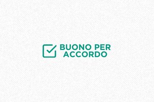 Timbro di Magazzino per Approvazione - undefined - encre green - boîtier noir - it-accordo-formale05-1747206785254