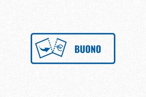 Timbro di Credito Magazzino dettagli di pagamento e logo - undefined - encre blue - boîtier noir - it-buono-formale-1747206739327