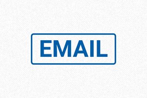 Timbro Email Magazzino incorniciato di blu - undefined - encre blue - boîtier noir - it-email-formale-1747207107653