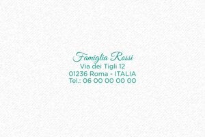 Timbri con indirizzo  - Timbro Trodat Pocket 9511 - undefined - encre green - boîtier bleu vert - it-famiglia02-1747204330448