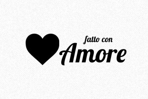 Fatto Con Amore - Timbro in Legno cuore e testo - undefined - encre black - it-fattoconamore-1747207684616