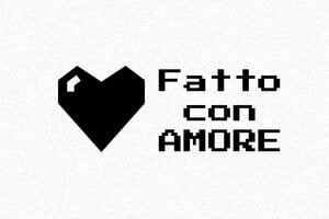 Timbro Fatto con Amore B - 60x25 mm mit Herz und Nachricht - undefined - encre black - it-fattoconamore01-1747207695084