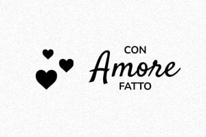 Timbri cuore - Timbro Fatto con Amore - 60x25 mm - undefined - encre black - it-fattoconamore03-1747207677273