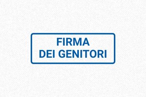 Timbro firma dei genitori cornice blu incorniciata - undefined - encre blue - boîtier noir - it-firma-genitori-formale-1747208011655