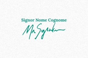 Timbro con firma - Timbro Trodat Printy 4913 - undefined - encre green - boîtier bleu pastel - it-firma3-4913-1747207903044
