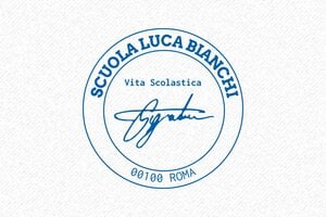Timbro con firma - Timbro Trodat Printy 4924 - undefined - encre blue - boîtier bleu - it-firma5-4915-1747207820838
