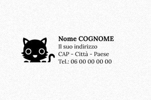 Timbri con indirizzo  - Timbro Trodat Printy 4913 - undefined - encre black - boîtier noir - it-flo-nome-4913-gatto-1747204357714