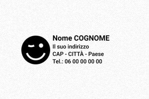 Timbri con indirizzo  - Timbro Trodat Printy 4913 - undefined - encre black - boîtier noir - it-flo-nome-4913-smiley-1747204467755
