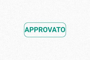 Timbro di Approvazione Magazzino con cornice semplice e sottile - undefined - encre green - boîtier noir - it-formale-approvazione-1747206707267