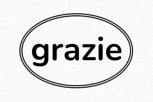 Timbro Rettangolare Grazie descrizione del francobollo in italiano: Scritta nera semplice con doppio bordo. - undefined - encre black - it-grazie02-1747204903889