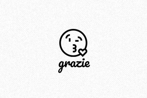 Timbro Magazzino Grazie Quadrato - undefined - encre black - it-grazie03-1747204980010