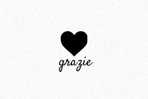 Timbro Manuale Grazie con Cuore - Legno con logo a cuore e testo - undefined - encre black - it-grazie04-1747204912214