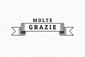 Timbro Magazzino Grazie Rettangolare - Legno - 60x25 mm con banner - undefined - encre black - it-grazie07-1747204969998