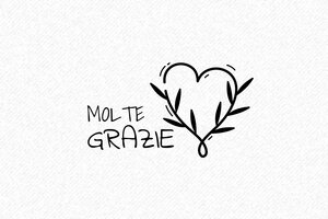 Timbro matrimonio "Grazie" in legno - 60x25 mm logo con testo di ringraziamento - undefined - encre black - it-grazie08-1747204846855