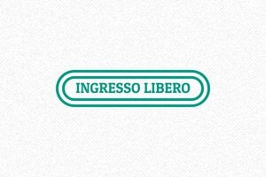 Timbro Ingresso Libero eingefasst mit doppelter Linie - undefined - encre green - boîtier vert - it-ingresso-libero05-1747207018688