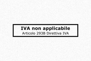 Nessuna IVA - Timbro di grande formato con indicazione "IVA non applicabile" - undefined - encre black - boîtier noir - it-it-iva01-1747207237839