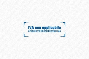 Formulazione "Nessuna IVA" Trodat Printy 38 x 14 mm iVA non applicabile articolo 293B C.G.I. - undefined - encre blue - boîtier noir - it-it-mwst03-1747207213413