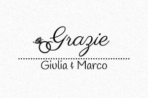 Timbri per Cerimonie - Timbro in legno Otypo 6025 - undefined - encre black - it-matrimonio-grazie02-1747204714773