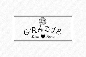 Timbri per Cerimonie - Timbro in legno Otypo 6025 - undefined - encre black - it-matrimonio-grazie03-1747204708167