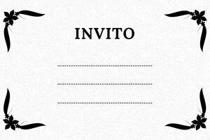Timbro Invito Matrimonio Grande Formato con motivo floreale e 3 righe - undefined - encre black - it-matrimonio02-1747204838545