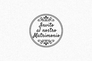 Timbro Quadrato Matrimonio per Inviti tondo con testo personalizzabile - undefined - encre black - it-matrimonio07-1747204864270