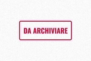 Timbro da Archiviare einfache Angabe mit rotem Rahmen - undefined - encre red - boîtier noir - it-modulo-da-archiviare-1747207068461